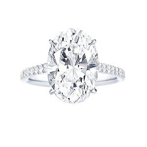 🍁Crystal Pure Big Oval Zircon Thin Wedding Clear Rings for Women,MARR9177